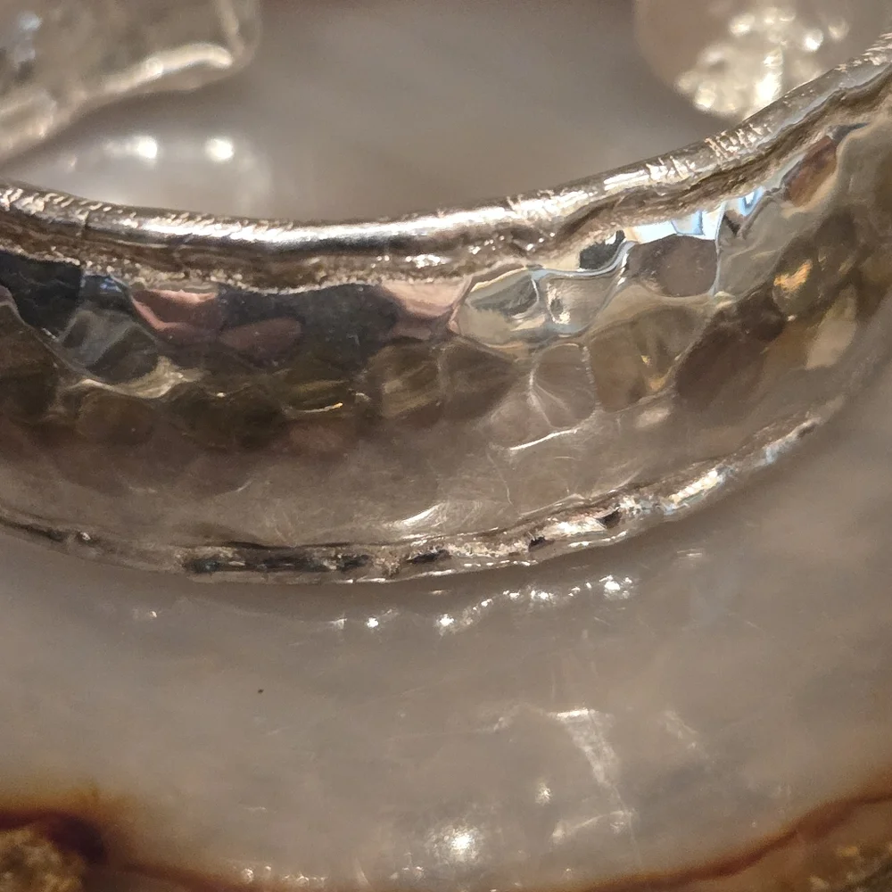 Hammered Sterling Silver Bracelet - Picture 9 of 10